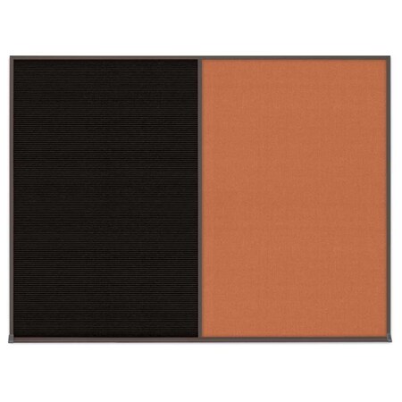 United Visual Products Triple Door Radius Corkboard, 72"X48", W UV80055-WHITE-CLOUD